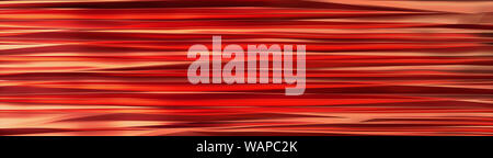 Abstract Wavy Band Background banner with horizontal lines crystal Ruby Red color. Stock Photo