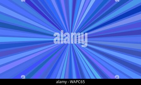 Blue abstract hypnotic explosive concept background - vector starburst illustration Stock Vector