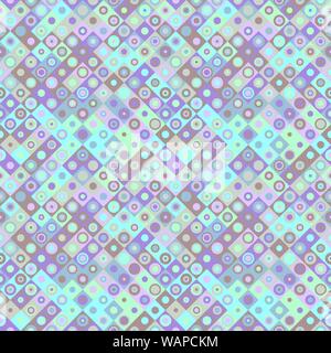 Geometrical square and circle pattern background design - abstract seamless vector illustration Stock Vector