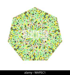 Abstract mosaic pattern heptagon polygon - geometrical colorful vector element on white background Stock Vector