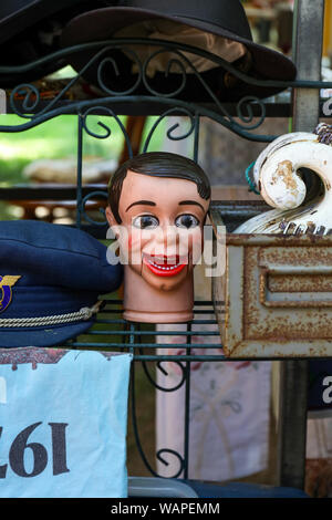 Danny O'Day dummy head sold on outdoor flea market in Helsinki, Finland Stock Photo