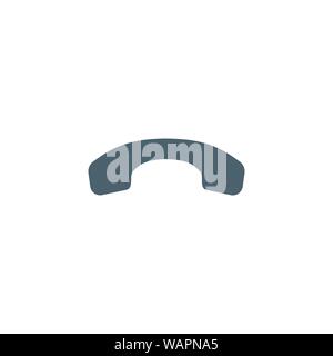 Handset related vector glyph icon. Stock Vector