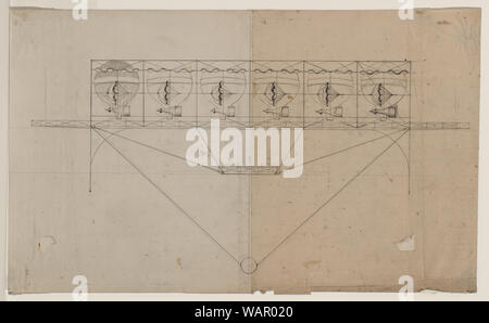 Design drawing for a navigational system for an airship empl Stock ...