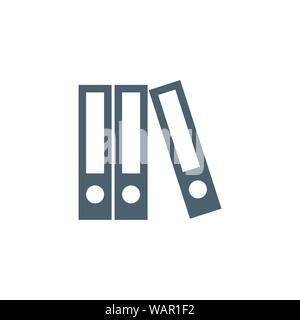 Office Folders related vector glyph icon. Stock Vector