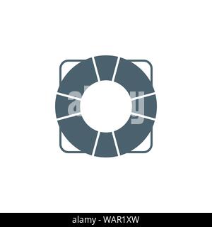 Lifebuoy related vector glyph icon. Stock Vector
