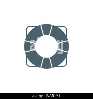 Lifebuoy related vector glyph icon. Stock Vector