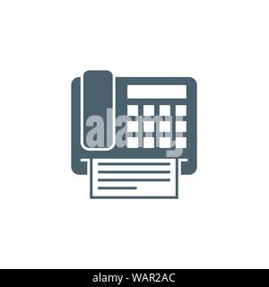 Fax related vector glyph icon. Stock Vector