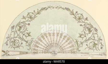 Drawing, Design for a Fan, 1894 Stock Photo