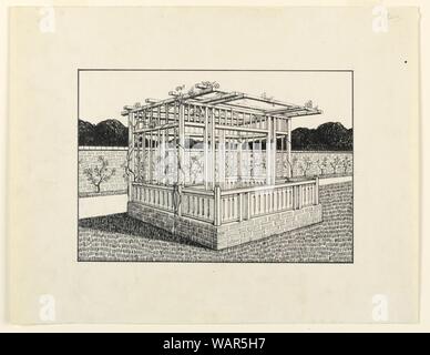 Drawing, Design for a Garden Pavilion, ca. 1912 Stock Photo