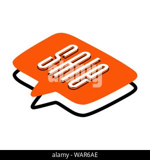 Sale banner Speech bubble of various shapes, isolated on a white background. Flat 3D isometric style, vector illustration Stock Vector