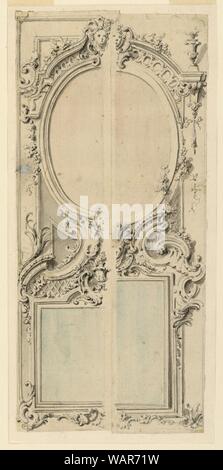 Drawing, Design for a Panel with Two Mirrors, before 1742 Stock Photo