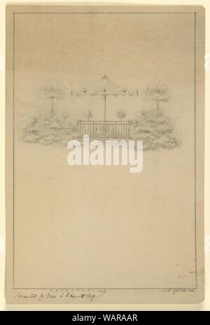 Drawing, Design for Garden Pavilion, ca. 1909 Stock Photo