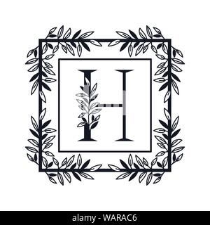 Antique letter H. Vintage hand drawn gothic font Western vector grunge  lettering. Vector illustration Stock Vector Image & Art - Alamy