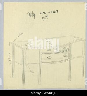 Drawing, Design for Sideboard with Serpentine Front and Six Legs, 1900–05 Stock Photo