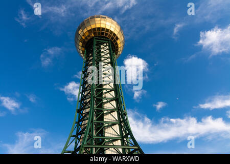 Knoxville, Tennessee / USA - July 30th, 2019: The Sunsphere on a beautiful Summer afternoon. Stock Photo