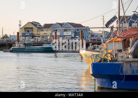 Fisherman's Wharf in Steveston Village, Richmond, Vancouver, British Columbia, Canada. Stock Photo