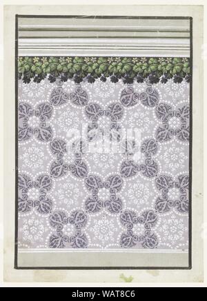 Drawing, Wallpaper Design, 1830–50 Stock Photo