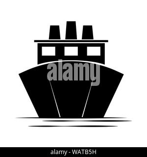 Front view of a boat Stock Vector