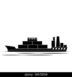 Front view of a boat Stock Vector