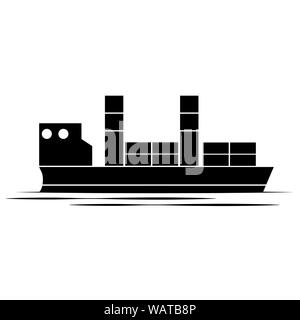 Front view of a boat Stock Vector