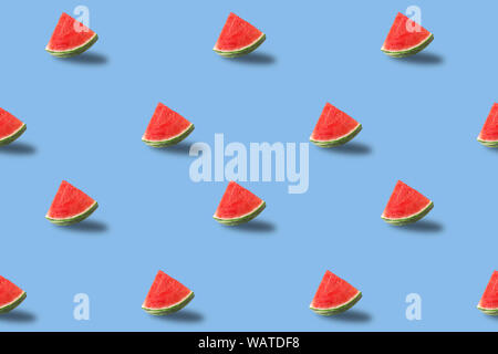 Trendy Pattern done with summer fruits background Stock Photo