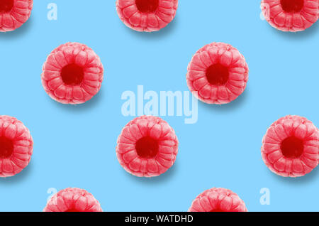 Trendy Pattern done with summer fruits background Stock Photo
