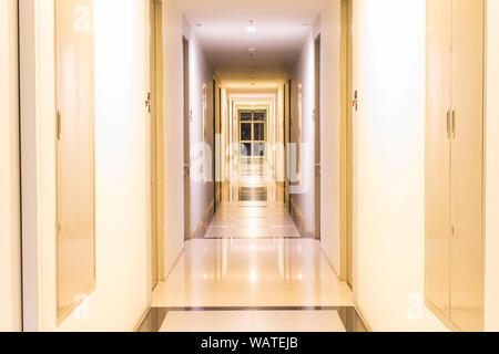 Modern corridor interior in the condo. Stock Photo