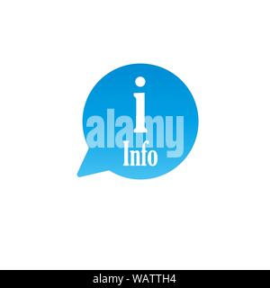 Information, info icon. Vector illustration, flat design. Stock Vector