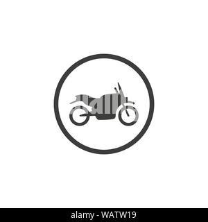 Motorcycle, transport icon. Vector illustration, flat design. Stock Vector