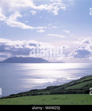 silhouette of evening sun on dingle bay, wild atlantic way, county kerry, ireland Stock Photo