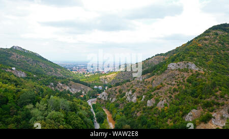Beautiful landscape from Asen's Fortress - 279 metres (915 ft) above sea level Stock Photo