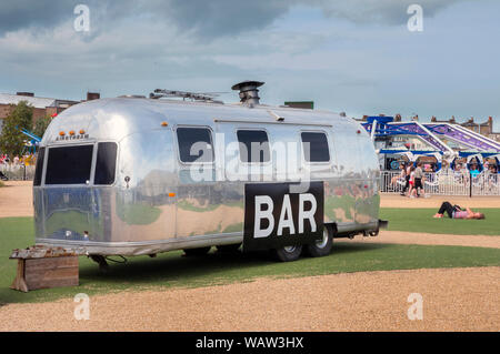 Airstream food bar in Dreamland Margate Kent UK Stock Photo