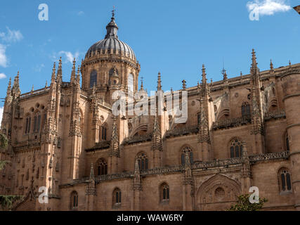 Salamanca, Spain - August 18, 2019: New Cathedral (Catedral Nueva), One Of The Two Cathedrals Of Salamanca, Spain Stock Photo