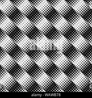 Seamless square pattern background - monochrome abstract vector design from squares Stock Vector