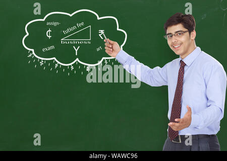 Businessman giving presentation Stock Photo