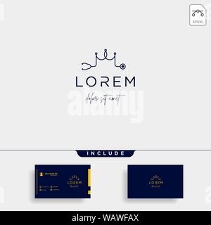king medical logo design vector health isolated Stock Vector