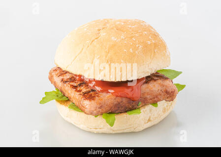 Lorne sausage, also known as square sausage, sliced sausage or square slice. A traditional Scottish food usually made from minced meat, rusk and spice Stock Photo