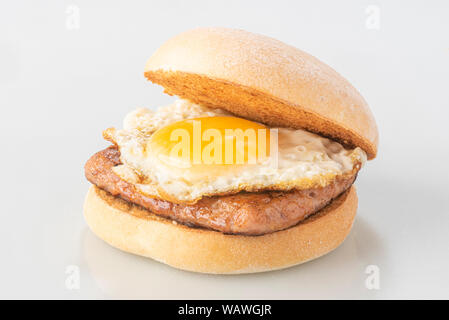 Lorne sausage, also known as square sausage, sliced sausage or square slice. A traditional Scottish food usually made from minced meat, rusk and spice Stock Photo