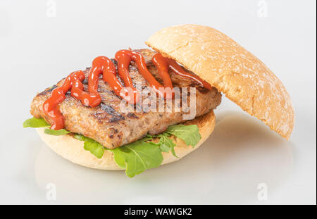 Lorne sausage, also known as square sausage, sliced sausage or square slice. A traditional Scottish food usually made from minced meat, rusk and spice Stock Photo