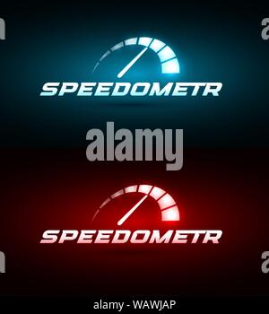 Automobile analog speedometer with a red arrow Stock Vector Image & Art ...