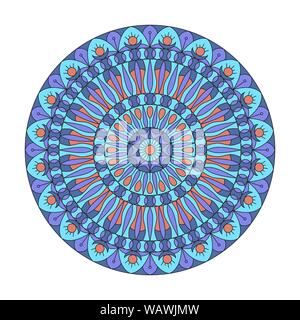 Circular ornament. The combination of geometry and hand drawn patterns. Decorative elements. Logo. Vector EPS10 Stock Vector