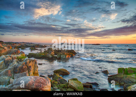A landscape of the Pacfic Ocean along the famous 17 Mile Drive near Pebble Beach, California. Stock Photo