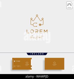 king medical logo design vector health isolated Stock Vector