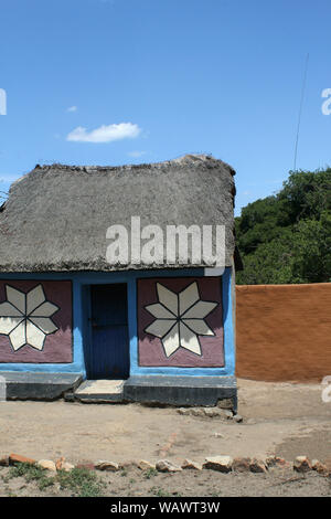 Traditional hut, Basotho Cultural Village, Free State, South Africa Stock Photo