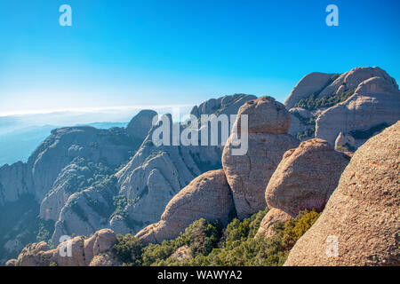 landscape of mountain formation in Montserrat Catalonia Stock Photo