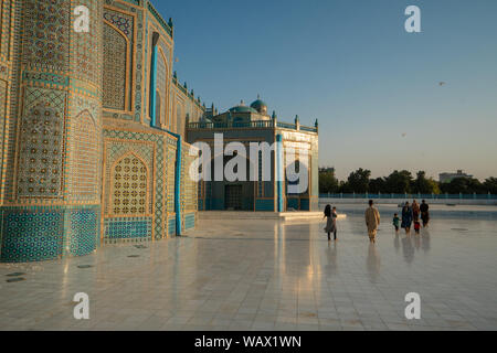 Blue Mosque in Mazar-e Sharif, Afghanistan (Shrine of Hazrat Ali) Stock Photo