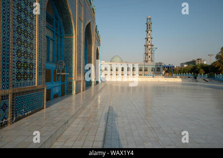 Blue Mosque in Mazar-e Sharif, Afghanistan (Shrine of Hazrat Ali) Stock Photo