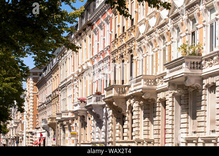 houses on Oppenhoffallee in the Frankenberg quarter, Aachen, North Rhine-Westphalia, Germany.  Gruenderzeithaeuser an der Oppenhoffallee im Frankenber Stock Photo