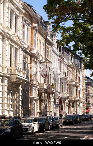 houses on Oppenhoffallee in the Frankenberg quarter, Aachen, North Rhine-Westphalia, Germany.  Gruenderzeithaeuser an der Oppenhoffallee im Frankenber Stock Photo