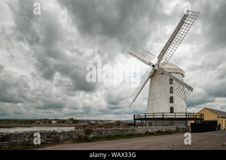 Blennerville, County Kerry, Ireland - 18th May 2019. The Blennerville Windmill, built in 1800, stands on the estuary of the River Lee and is the large Stock Photo